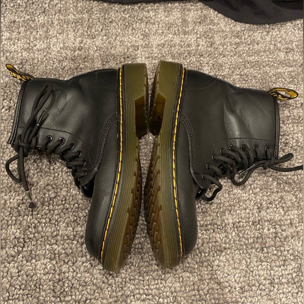 Doc Martens Girl Black Zip up Lace Combat Boots Size 1 Condition